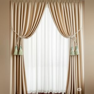 KasLen decorative drape  trimmings set of 2